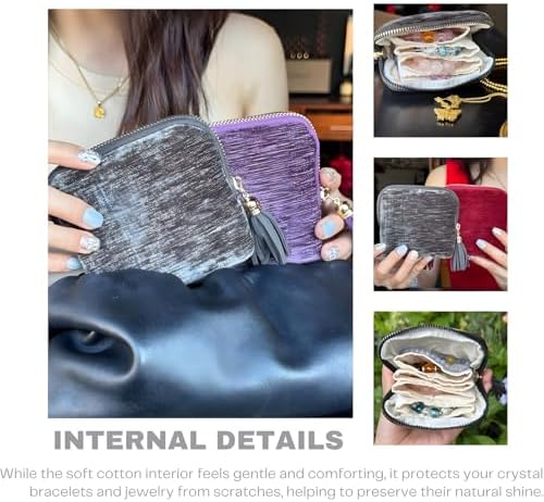 Travel Jewelry Case, Small High-End Large-Capacity Tassel Storage Bag
