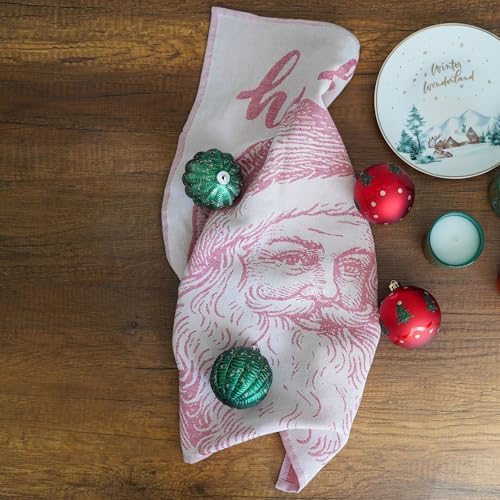 sea me at home Christmas Tea Towel Set of 4-100% Cotton Jacquard
