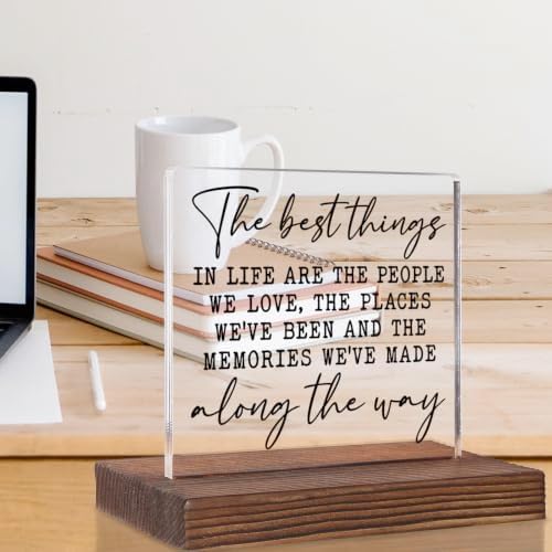 Inspirational Family Office Decor, The Best Things in Life Quote Sign