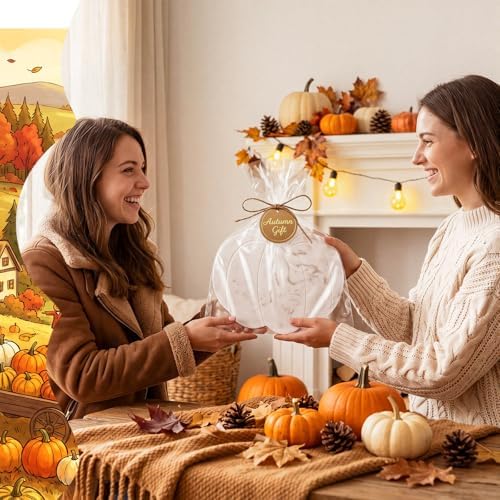 Chengu Fall Pumpkin Marble Cutting Board 9.84 Inch Halloween Home Gift
