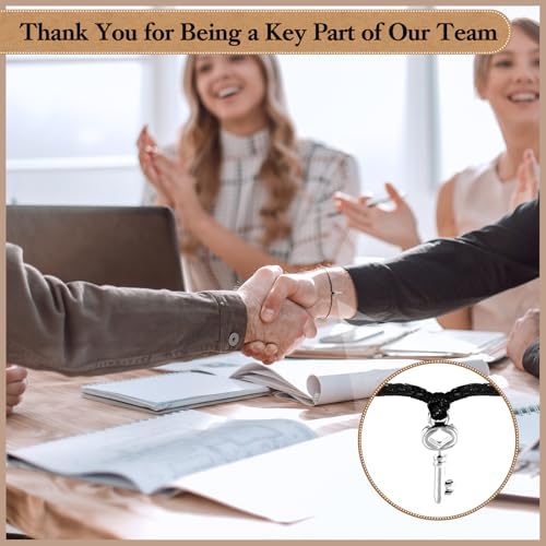 Huquary 25 Set Team Employee Appreciation Gifts Thank You Key Bracelet