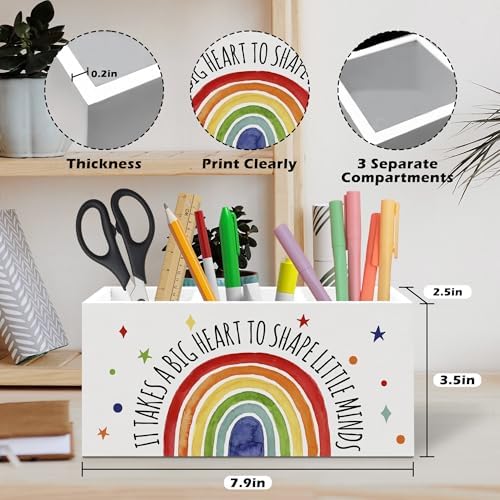 Boho Rainbow Teacher Pen Holder, Teacher Appreciation Gifts Office Pen