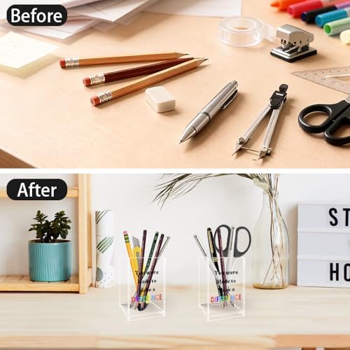 You Were Made To Make A Difference Acrylic Pen Holder Inspirational