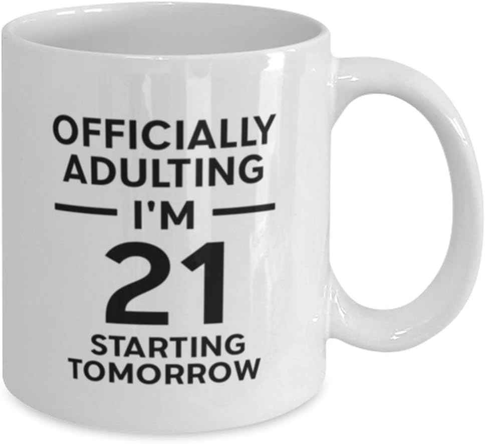 Birthday Unique Gifts, Funny Gifts for Friends, Unique Gifts for Him/Her, Officially Adulting Mug, Special Birthday Unique Gifts for Men/Women