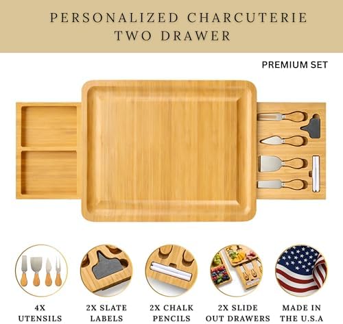 Personalized Charcuterie Boards Gift Set, Custom Engraved for Wedding