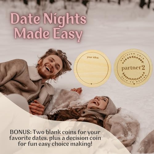 Date Night Box Game - 52 Romantic Date Ideas + 4 Personalized Dates &