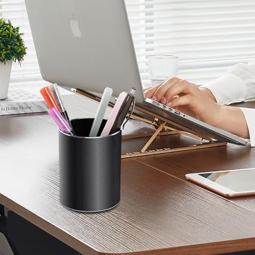 Leader Gifts,Metal Pen Holder Aluminum Pencil Holder for desk,Round