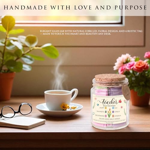 Bible Verse Jar for Teacher โ 92 Color-Coded Bible Verse, Teacher