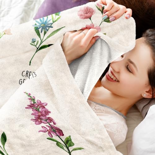 Christian Gifts for Women Birthday, Christian Blanket with Flowers