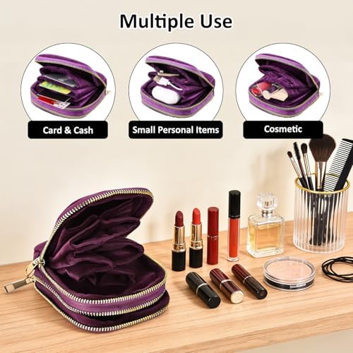 shunmei Portable Travel Jewelry Case with Smooth Double Metal