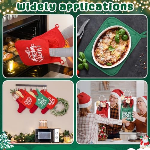 Chengu 58 Pcs Christmas Kitchen Gift Set Merry Christmas Pot Holders