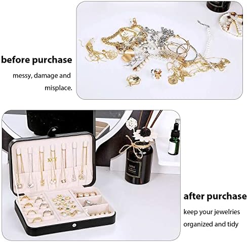 KCY Travel Jewelry Organizer Box for Women Girls, Small Travel Jewelry