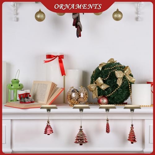 Sunshane 5 Pieces Christmas Stocking Holders Mantel Stocking Hanger