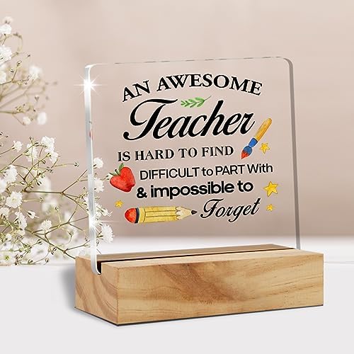 Teacher Appreciation Gifts from Students Desk Decor Sign