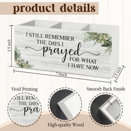 Inspirational Christian Pen Pencil Holder Organizer for Desk
