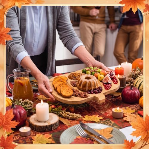 Weysat Halloween Pumpkin Charcuterie Boards Set Large Fall Platter