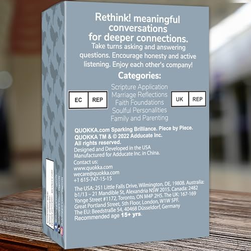 QUOKKA Conversation Cards Game - Fun Talking Board Game for Family
