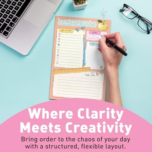 Sweetzer&Orange Teacher Planner Pad – Weekly Undated Lesson Planner