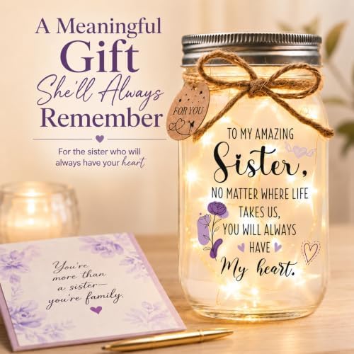 Solmay Sister Birthday Gifts, Birthday Gifts for Sister Adult Keepsake