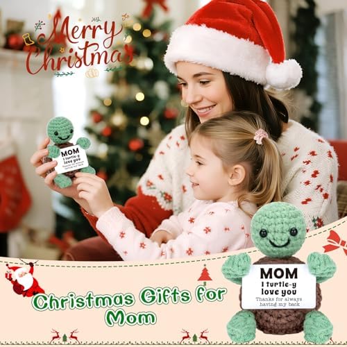 Christmas Birthday Gifts for Mom from Daughter Son, Mini Turtle Gifts