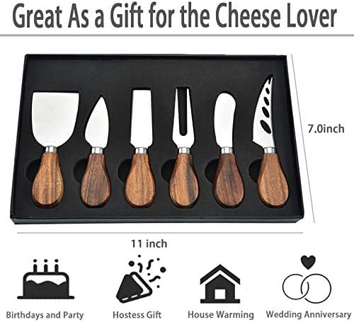 Cheese Knives Set, 6-Piece Stainless Steel Cheese Knife Collection