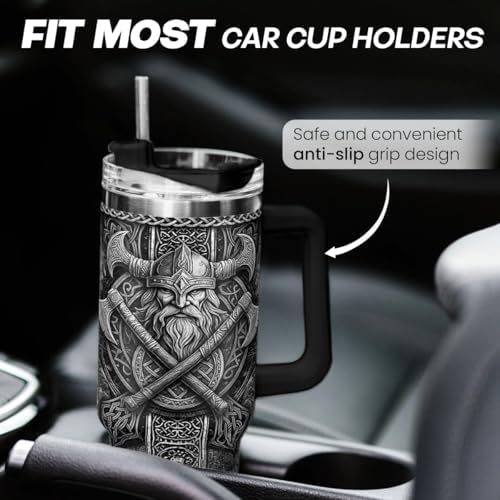Viking Tumbler Gifts for Men, 40oz Stainless Steel Insulated Coffee