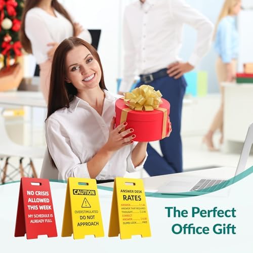 3 Pack Funny Desk Signs Acrylic Office Decor Coworker Gag Gifts
