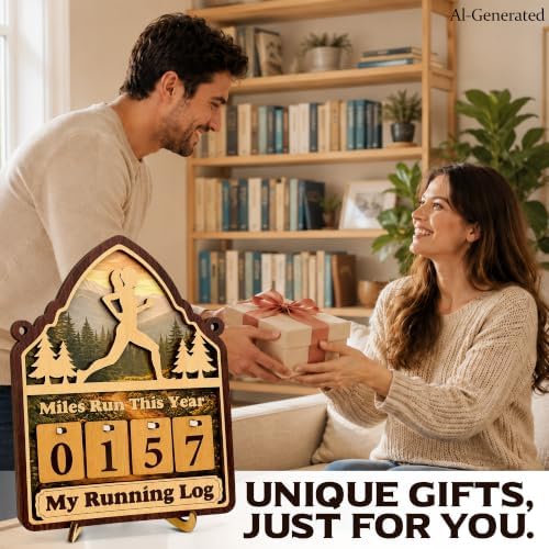 Running Gifts for Women Runners Miles Run This Year Tracker Decor