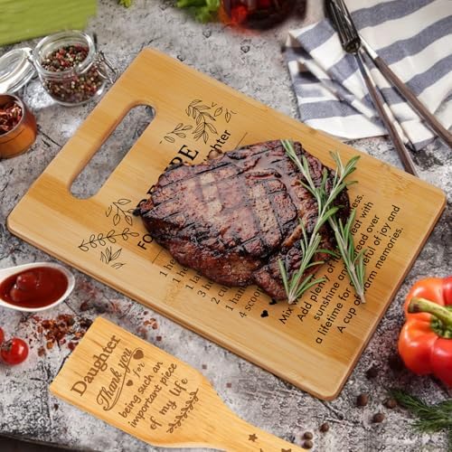 Daughter Gifts from Mom, Daughter Birthday Gifts Cutting Board Set