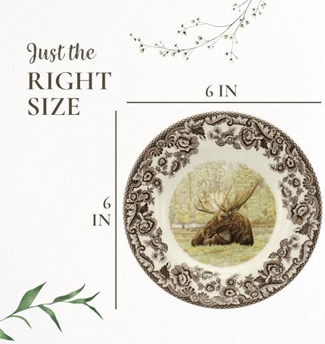 Spode Majestic Moose 6" Bread and Butter Plate - Wildlife Holiday