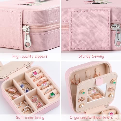 AYGXU Travel Jewelry Box for Women and Girls - Small Case With Initial