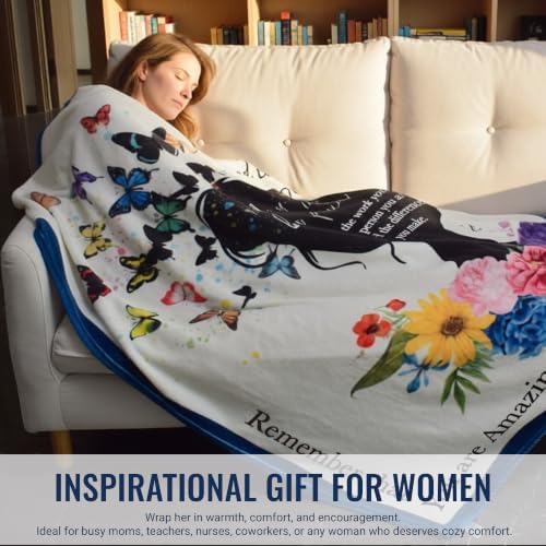 Gifts for Women, Inspirational Throw Blanket, Farewell Gifts for