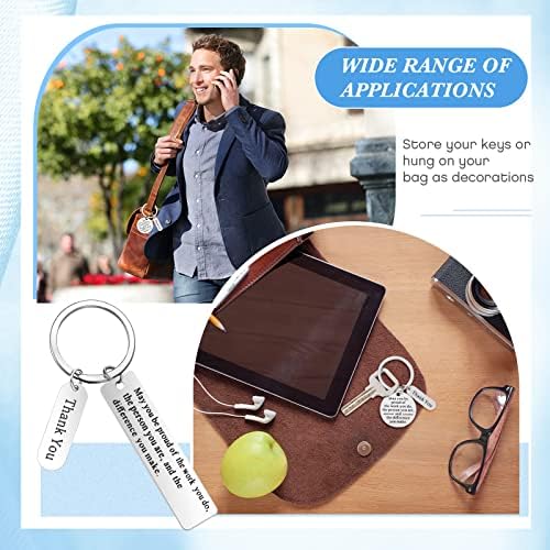 32 Pcs Thank You Gifts Keychain Bulk Employee Appreciation Keychain