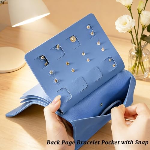 QBestry Earring Holder Organizer Book for Travel, 42 Pairs Stud