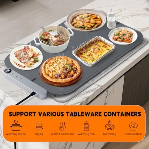 Homelove Warming Mat for Food - Electric Warming Tray with 7-Level