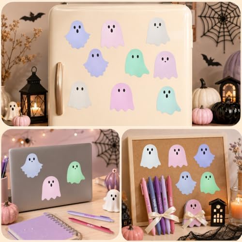 24 Set Pastel Halloween Ghost Sticky Notes and Pens Party Favor Bulk