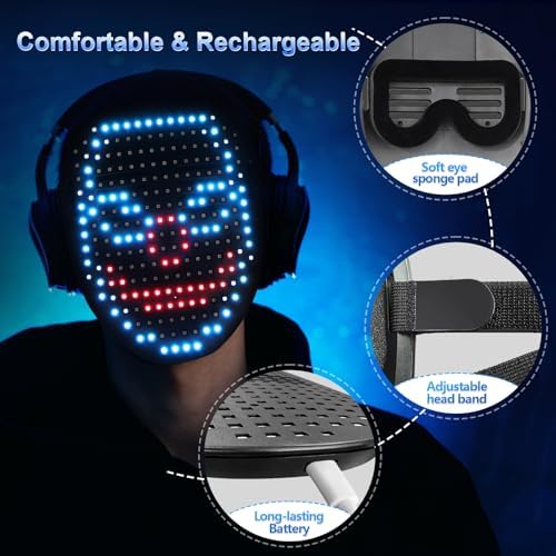 Mr.Pang LED Light Up Mask with Gesture Sensing, Kids Toys Gifts for