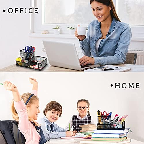 Ludato 2 Pieces Mesh Pen Holder Desk Organizers and Accessories for