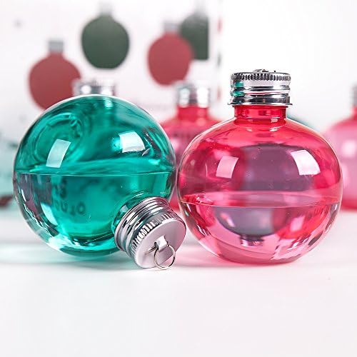 Christmas Ornament Balls for Drink -5oz Fillable Ornaments Plastic