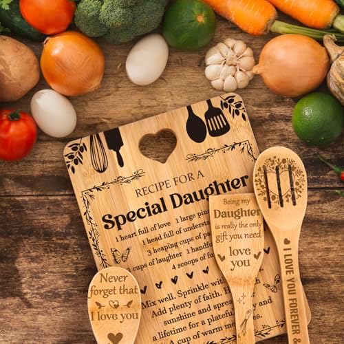Gifts for Daughter - "Recipe for a Special Daughter" 4PCS Cutting