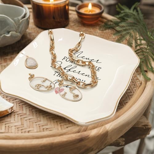 Teacher Appreciation Gifts for Women, Ceramic Ring Dish Tray