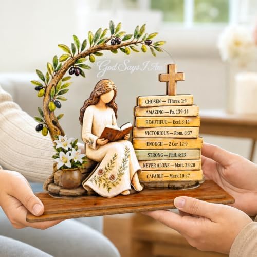 God Says I Am Christian Table Decor, Christian Gifts for Women