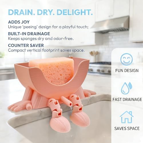 Hanging Sponge Holder with Drain Holes for Kitchen Sink