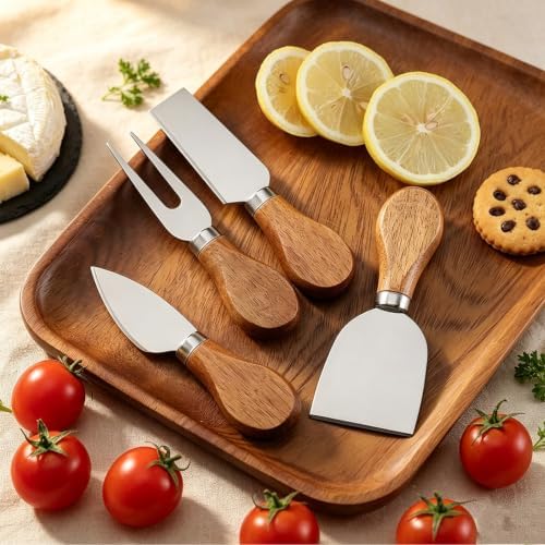 6-Piece Exquisite Cheese Knife Set, Stainless Steel Cheese Knives