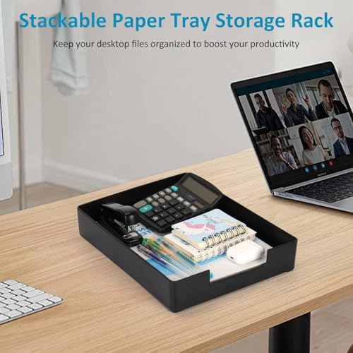 Letter Tray, Desk Organizer Tray, A4 Plastic Paper Tray Organizer for