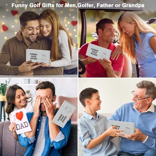 Golf Socks for Men Women,Funny Golf Gift for Dad,Him,Friends &