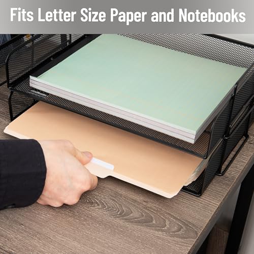 Mind Reader Stackable Paper Tray, Desktop Organizer, File Storage