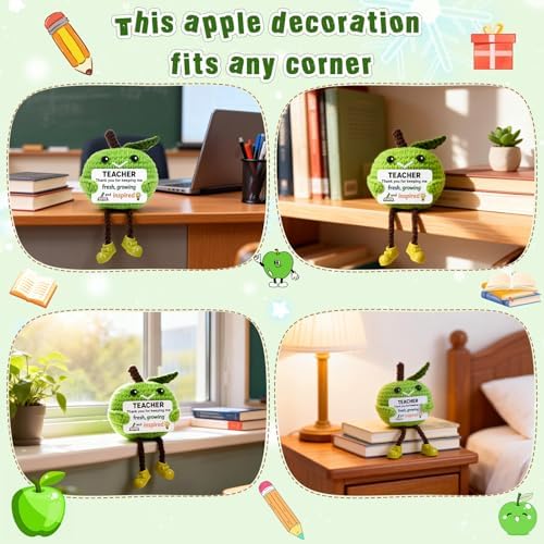 Crochet Apple Teacher Appreciation Gifts for Women Men, End of Year