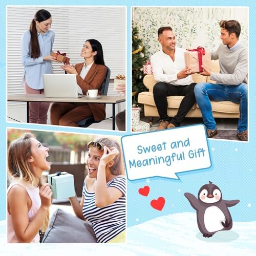 Thank You Gifts for Women Men - Cute Handmade Positive Crochet Penguin
