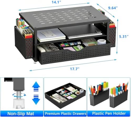 gianotter Monitor Stand with Drawer and 2 Pen Holders